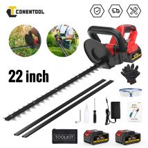 CONENTOOL Tagliasiepi Elettrico a Batteria da 22 Pollici (56cm) Portatile per Giardinaggio, Compatibile con Batteria Makita 18V