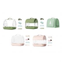 Reise Vogelkäfig Tasche atmungsaktiv tragbare sichtbare Fenster Acryl Villa Vogelkäfig für Vögel Papagei Papageien Kanarienvogel Papageien