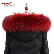 2025 New Style Real Raccoon Fur Collar Women Plush Scarves Fashion Warm Comfortable Shawl Luxury Clothing Coat Collar Ladies