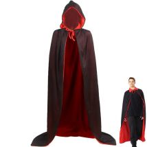 Samt umhang für Halloween schwarz und rot reversible Halloween Umhang Maskerade Party Cape Dracula Kostüm für Erwachsene