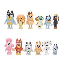 Bluey Figurki Śliczny Pies Bandit Chilli Bingo Indy Chloe Anime Figurka akcji Ruchome stawy Model Lalki Ozdoby Zabawki dla dzieci Prezenty