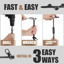 Kit di ancoraggio a terra picchetti a terra per impieghi gravosi per set di altalene ancoraggio a terra kit di ancoraggio a vite per trampolino tenda da campeggio tenda da sole