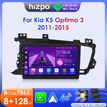 Hizpo 9" Car Radio for Kia K5 Optima 2011-2015 GPS Navigation 2 din Android Auto Multimedia Video Player 4G WIFI Carplay RDS DSP