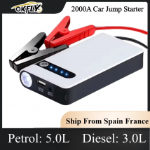 Avviatore di emergenza per auto portatile 12V Accumulatori e caricabatterie di riserva Dispositivo di avviamento per caricabatteria per auto portatile Illuminazione di avviamento di emergenza
