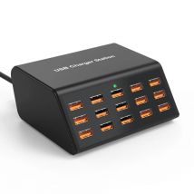 Caricatore USB universale da tavolo da 100 W Stazione di ricarica rapida USB a 15 porte per Ipad Iphone 15 14 13 12 Pro Max Samsung S24 Tablet