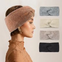 Winter Woolen Headbands Soft Elastic Ear Warmer Cross Headwrap Turban Wide Brim Headwear for Women Girl Fashion Hair Accessories