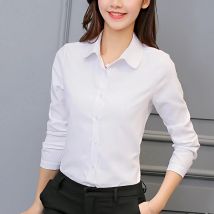 Koreanische Mode Frauen Shirts Weißes Hemd Frauen Langarm Shirts Tops Büro Dame Grundlegende Hemd Blusen 2024 Herbst Frau Bluse