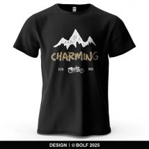CHARMING Bedrucktes Herren-T-Shirt aus 100 % Baumwolle, übergroße Grafik-T-Shirts für Damen, Tops, T-Shirts, lässige Streetwear