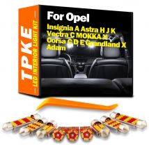 Kit luci LED per interni Canbus per Vauxhall Opel Insignia A Astra H J K Vectra C MOKKA X Corsa C D E Grandland X Adam lampadina per interni