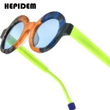 HEPIDEM acetat polarisierte Sonnenbrille Frauen trend ige Luxus berühmte Marke Designer große Größe runde High-End-Sonnenbrille