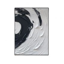 Canvas Thick Pigment Modern Painting Black and White Canvas Acrylic 100% Hand-painted Simple Abstract Oil Painting Modern Art