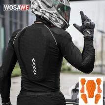 WOSAWE Men Motorcycle Jacket Summer Breathable Motocross Elastic Rider Racing Jacket Reflective Casual Clothing