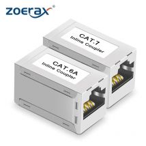 ZOERAX RJ45-Koppler, Ethernet-Extender, 10 Gbit/s, Cat7-Ethernet-Koppler, Buchse auf Buchse, für Cat7/Cat6/Cat5e-Kabel