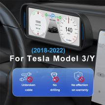 Hud für tesla modell 3 armaturen brett anzeige heads up zeigt auto für tesla modell y tachometer 2018-2013 ''hd ips bildschirm meter
