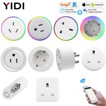 EU US UK DE BR AU IN WiFi Smart Plug Outlet Smart Life Tuya App Drahtlose Fernbedienung Steckdose Alexa Google Home Kein Hub