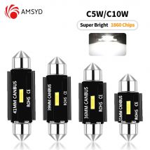10 SZTUK C5W Lampa sygnalizacyjna LED CSP 1860 1SMD Żarówka Canbus 31mm 36mm 39mm 41mm Festoon Light C10W LED Auto Interior Reading Dome Light