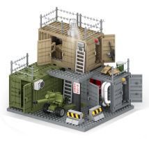 World War 2 WW2 Army Military Soldiers SWAT Police Container Weapon Cannon Base Model Building Blocks Bricks Children's Toys
