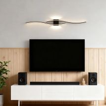 Nordic LED Pendant Light Long Strip Lamp for Living Room Background Bedroom Bedside Wall Sconce Light Home Decoration Fixture