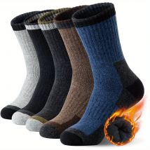 Calcetines de lana merina de invierno para hombre y mujer, medias gruesas y cálidas que absorben la humedad, para senderismo, térmicas, transpirables, duraderas, para ciclismo y exteriores