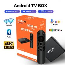 M98 M9 TV Box Android 10 Voice remote Dual WiFi 4G 5G BT5.0 4K Allwinner H313 Quad Core Streaming Media Player Set Top Box iptv