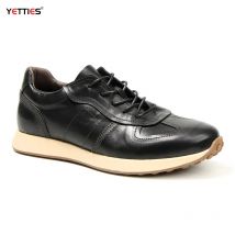 YETTIES Neue Casual männer Turnschuhe Männlichen Freizeit Kuh Echtes Leder Mode Wohnungen Vintage Lace Up Schuhe Echt Leder Schuhe
