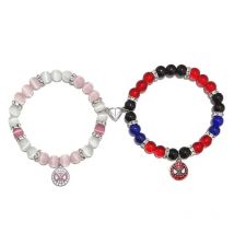 Hot selling Spider Kitty cat pendant couples bracelet Crystal cat's eye magnet magnet bracelet  charm bracelet