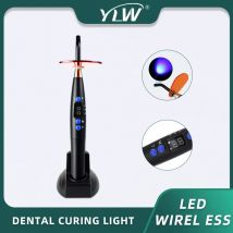 Dental Curing Light LED Wireless Cure Lamp Cordless Dentistry Machine Black 1200-1500mw/cm² Resin Cure Light 5s/3mm Rechargeable