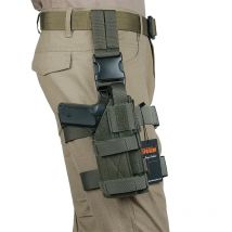 Tactical Drop Leg Panel with Pistol Holster Hunting Hanging Suit Right Hand Pistol Holsters Molle Pistol Accessories