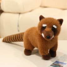 Cute Realistic South American Raccoon Plush Toy Adorable Stuffed Ring-tailed Coati Plushies Soft Doll Huggable Gift For Girl Boy