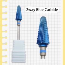 5in1 Tapered Safety Blue Carbide Nail Drill Bits Cut Drills Carbide Milling Cutter For Manicure Remove Gel Nails Accessories