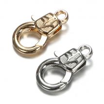 30 Stück 16 mm Metall-Karabinerverschlüsse für Schlüsselanhänger, Schmuckherstellung, DIY-Armbänder, Halsketten, Haken, Kettenverschluss, Zubehör, Komponenten