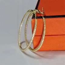 Senlissi -585 Rose Diamant Creolen echtes Geld Sterling Silber Original Mode Ohrring cерьги kольца Ringe Roségold
