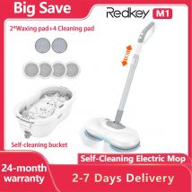 Redkey M1 Elektryczny Mop Obrotowy z Wiadrem Bezprzewodowy Mop Elektryczny z Rozpylaczem Wody do Czyszczenia Podłóg Elektryczne Mopy do Czyszczenia Podłóg