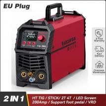 ARCCAPTAIN HF Saldatrice TIG Sinergia portatile Controllo digitale 2 IN 1 200A DC Inverter Ad alta frequenza Tig MMA Per uso domestico