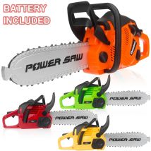 Motosega giocattolo Strumenti giocattolo per bambini Strumenti per bambini Motoseghe elettriche per panca degli attrezzi Regalo per ragazzi Giochi di finzione Sega con suono