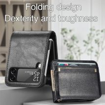 Skórzane etui na Samsung Z Flip 7 4 3 6 5 2 flip7 FE Flip6 flip5, akcesoria do telefonów Samsung Galaxy Z Flip 4 3 5G Flip3 Flip4