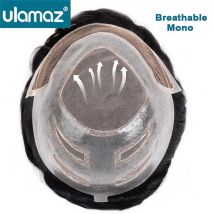 Versalite-Toupet-Mann-Perücke, 17,8 x 22,9 cm, Mono-PU, Herren-Kapillarprothese, natürlicher Haaransatz, Haarsystem für Männer, Spitze, Echthaar-Perücken