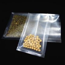 100 Stück durchsichtige Vakuumversiegelungsbeutel/eine Seite geprägte wärmeversiegelte Plastiktüten zum Frischhalten von Lebensmitteln, Vleisch-vakuumierter Verpackungsbeutel