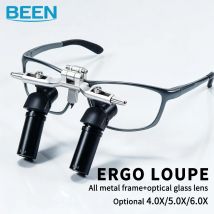 Dental 4X 5X 6X Magnifier 48° Ergonomic Surgical Magnifier Adjustable Brightness Ergonomic Design Portable Magnifier