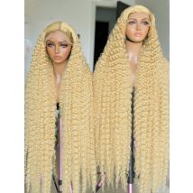 Deep Wave 613 Lace Front Wig Human Hair 13X6 30 32 Inch Blonde Wig Human Hair 220 Density Pre Plucked Lace Frontal Wig For Women