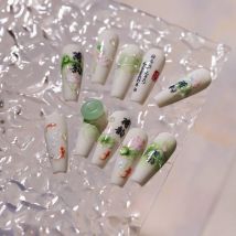 5d polarisierte rosa Lotus Nagel aufkleber hochwertige grüne Blatt Koi Design selbst klebende Nagel aufkleber chinesischen Stil Nagel aufkleber