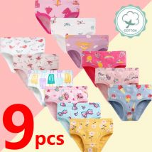 1/3/6/9 Teile/paket kinder Mädchen Höschen Baumwolle Weiche Ziemlich Cartoon Einhorn Druck Unterwäsche Für Mädchen Unterwäsche boxer Atmungsaktiv