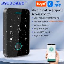 NFC Tuya Tastiera di controllo accessi con impronte digitali 125K RFID e 13,56M IC Sistema di accesso autonomo Apriporta Lettore di schede WG26 Sblocco APP