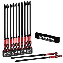 Geinxurn 15,2 cm Schlagmagnet # 2-Kreuzschlitz-Schraubendreher-Bit-Set mit Aufbewahrungsorganisator