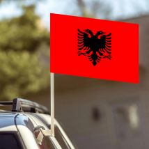 Flagns how 100% Polyester Albanien Auto Flaggen