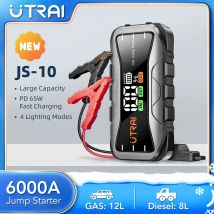 UTRAI 27000mAh arrancador de batería de coche banco de energía 6000A refuerzo de coche dispositivo de arranque de emergencia automático arranque de batería para gasolina diésel