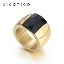 Böhmen Edelstahl Hochzeit Charme Ringe für Frauen Platz Mehrere Farbe Kristall Glas Anillos Mujer Mode Schmuck Geschenke