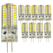 10 szt. Żarówek LED G4 12W 9W 5W 3W 2W AC DC12V SMD 2835 3014 Mini Silikonowa Lampa LED Światło Ciepłe Białe Białe Kąt Świecenia 360 Stopni