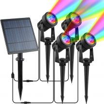 1/2/4 LEDS RGB Solar Strahler Landschaft Farbwechsel Wasserdichte Garten Lichter Weihnachten Halloween Outdoor Decor Solar Lampe