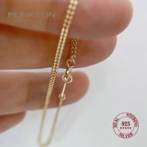 Monkton Charm-Armband aus 925er-Sterlingsilber, weiche, glatte Perlen, Armbänder für Damen, modisch, schlicht, Schmuck, Accessoires, Geschenk